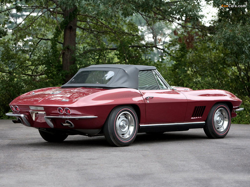 Pictures of Corvette Sting Ray L71 427/435 HP Convertible (C2) 1967 (1024 x 768)