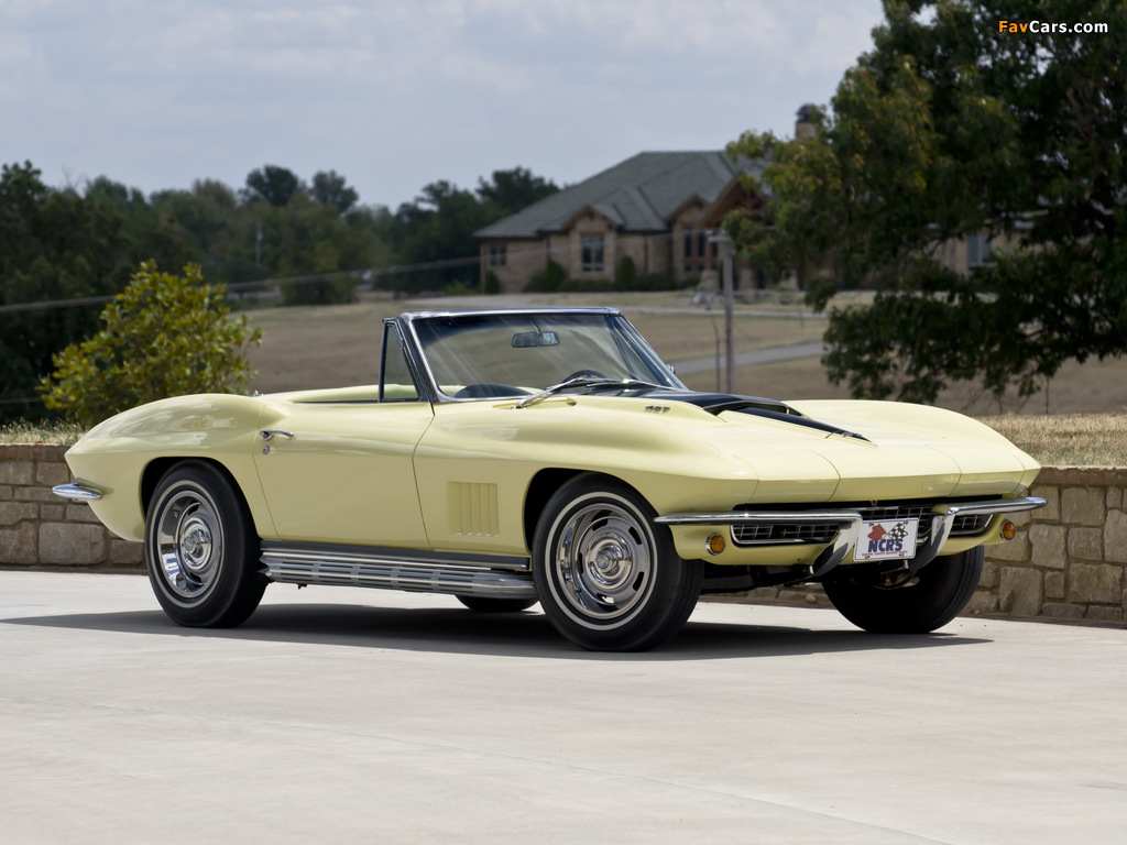 Pictures of Corvette Sting Ray L68 427/400 HP Convertible (C2) 1967 (1024 x 768)