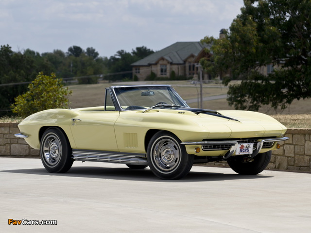 Pictures of Corvette Sting Ray L68 427/400 HP Convertible (C2) 1967 (640 x 480)