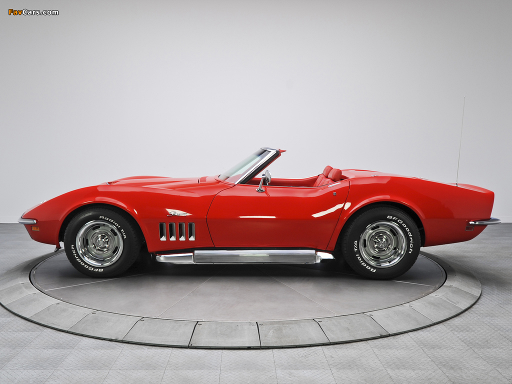 Corvette Stingray L46 350 Convertible (C3) 1969 wallpapers (1024 x 768)