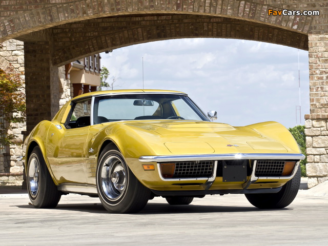 Corvette Stingray 350 LT1 (C3) 1970–72 pictures (640 x 480)