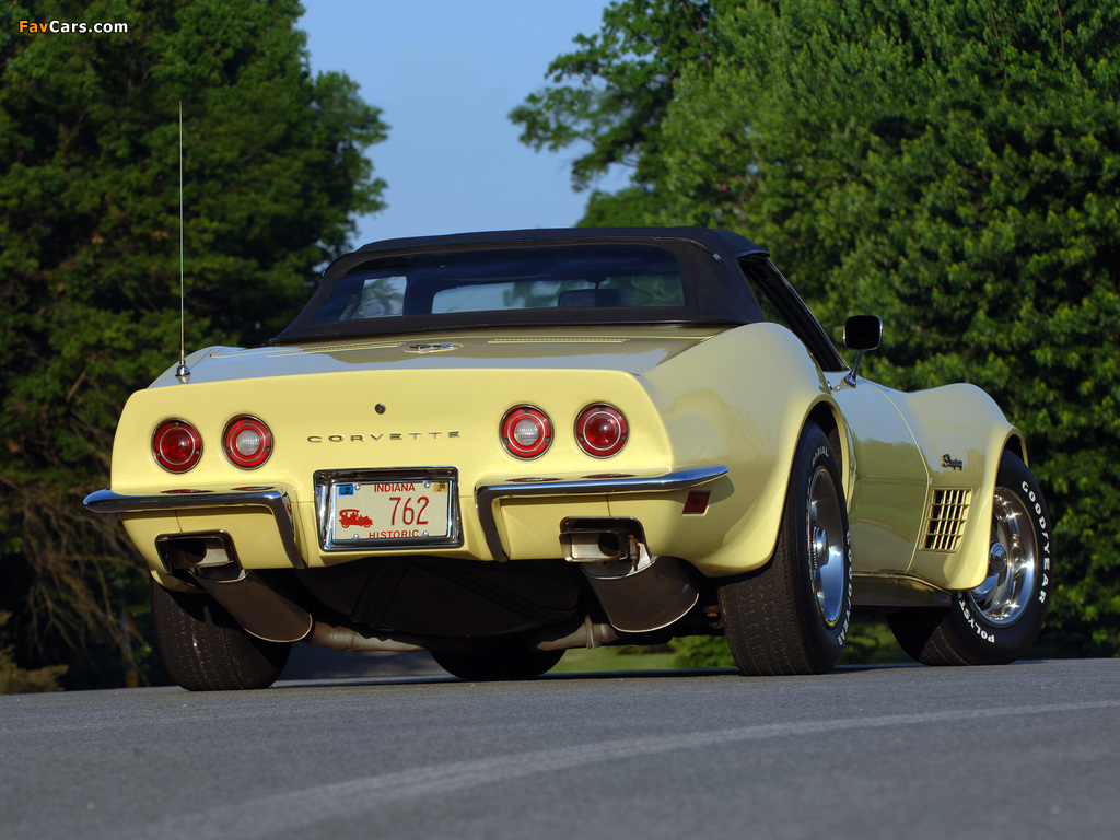 Corvette Stingray Convertible (C3) 1970–72 wallpapers (1024 x 768)