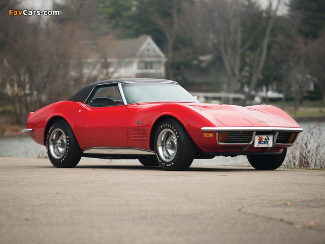 Images of Corvette Stingray LT1 350/255 HP Convertible (C3) 1972 (640 x 480)