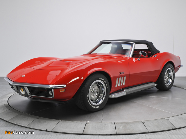 Photos of Corvette Stingray L46 350 Convertible (C3) 1969 (640 x 480)