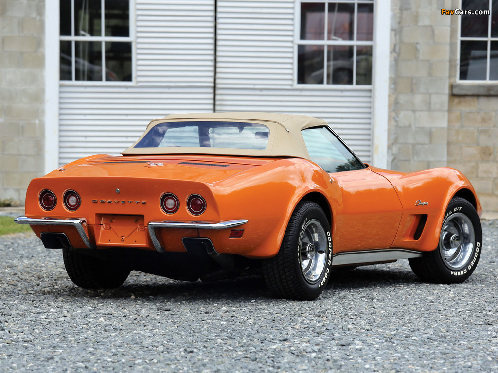 Photos of Corvette Stingray Convertible (C3) 1973 (1024 x 768)