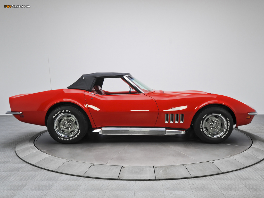 Pictures of Corvette Stingray L46 350 Convertible (C3) 1969 (1024 x 768)