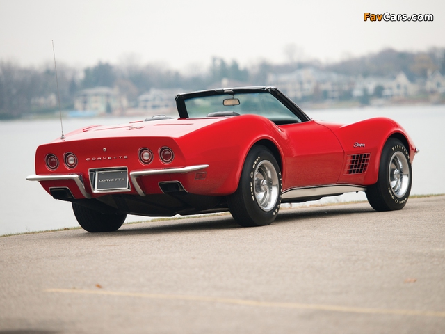 Corvette Stingray LT1 350/255 HP Convertible (C3) 1972 wallpapers (640 x 480)