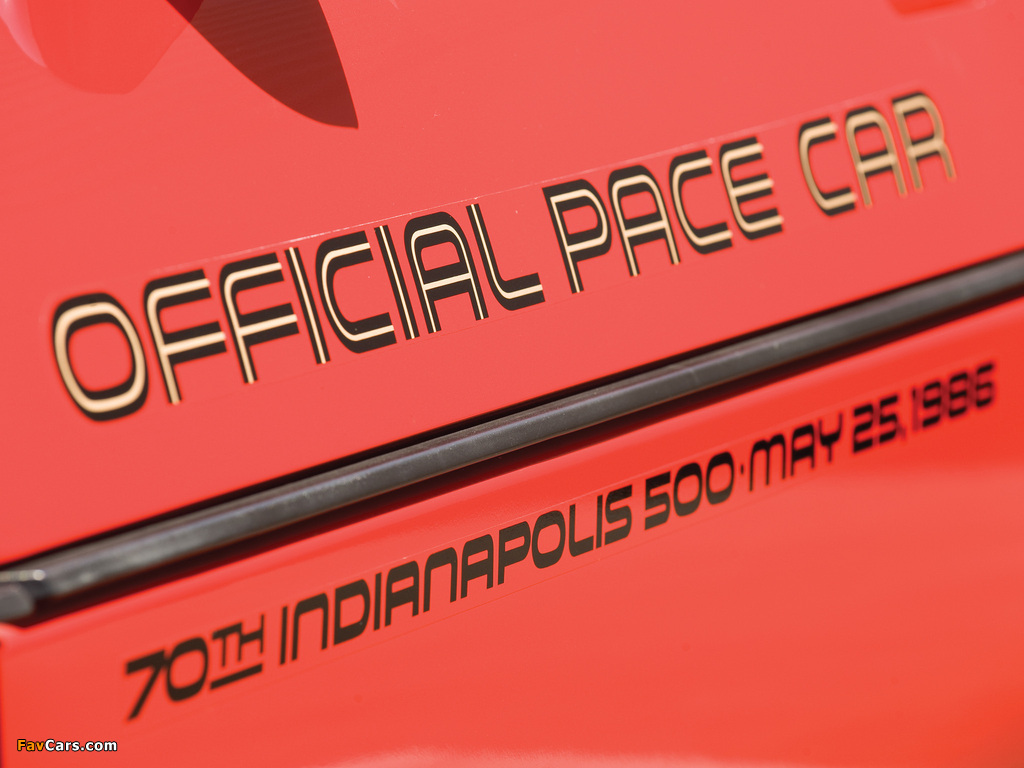 Corvette Convertible Indy 500 Pace Car (C4) 1986 images (1024 x 768)