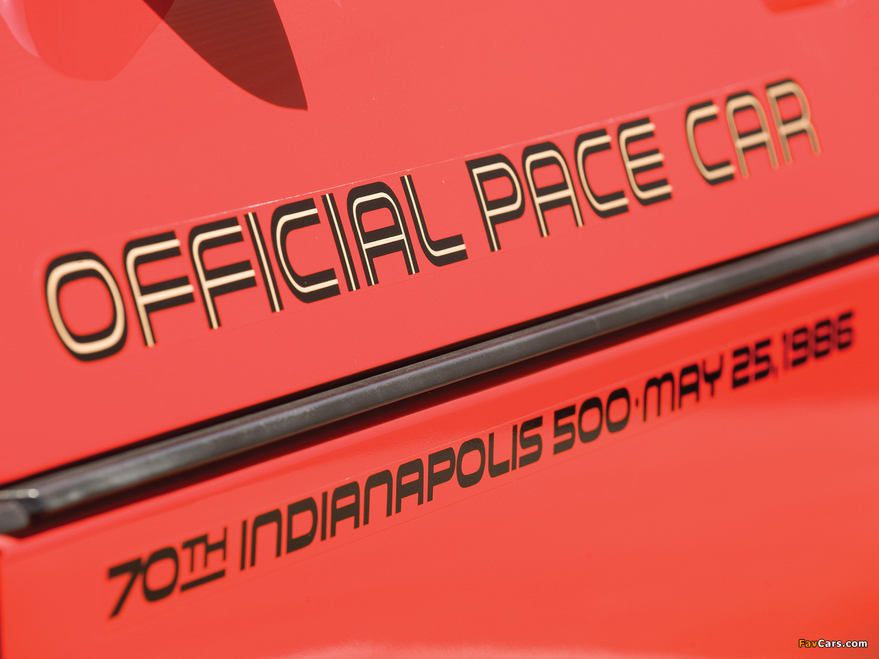 Corvette Convertible Indy 500 Pace Car (C4) 1986 images (1280 x 960)