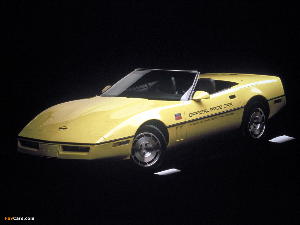 Corvette Convertible Indy 500 Pace Car (C4) 1986 pictures (1024 x 768)