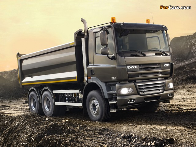 DAF CF85.460 6x4 FAT Day Cab Tipper 2006–13 wallpapers (640 x 480)