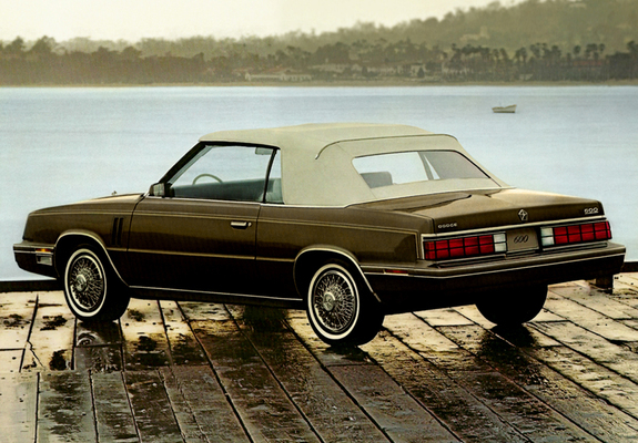 Dodge 600 Convertible 1985 pictures