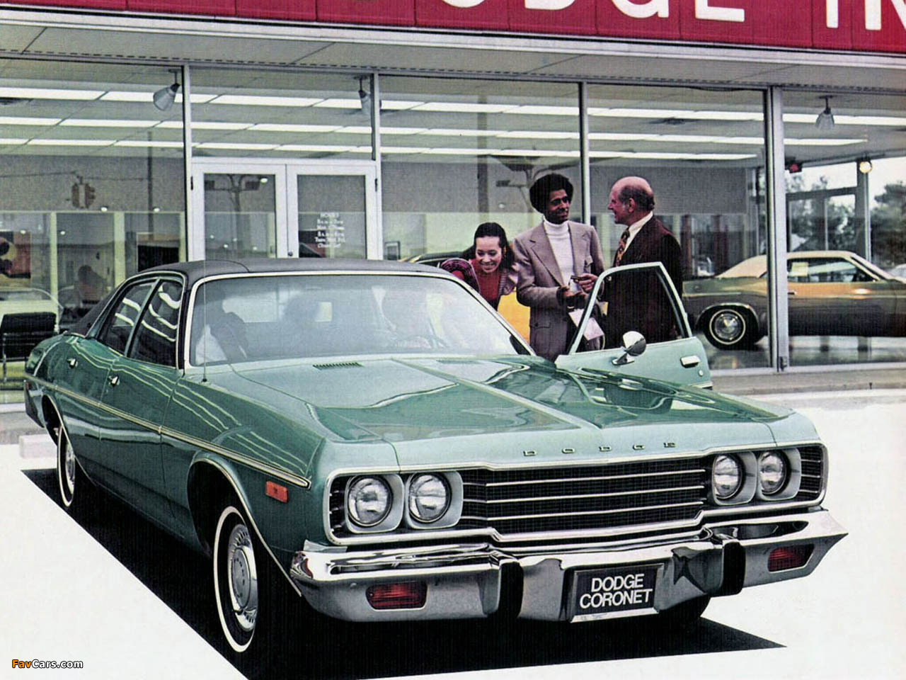 Dodge Coronet Custom Sedan (WH41) 1974 wallpapers (1280 x 960)