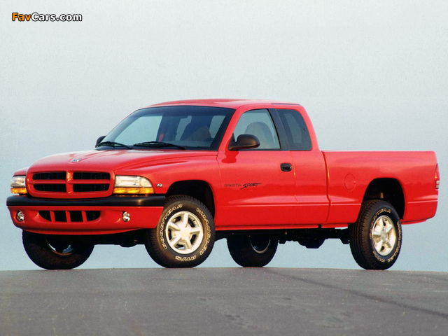 Dodge Dakota Sport Club Cab 1997–2004 pictures (640 x 480)