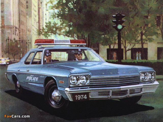 Dodge Monaco Sedan Police 1974 wallpapers (640 x 480)