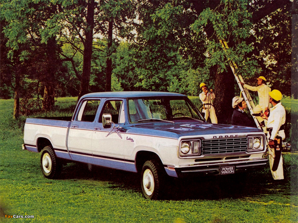 Dodge D200 Power Wagon Custom Crew Cab 1977 images (1024 x 768)