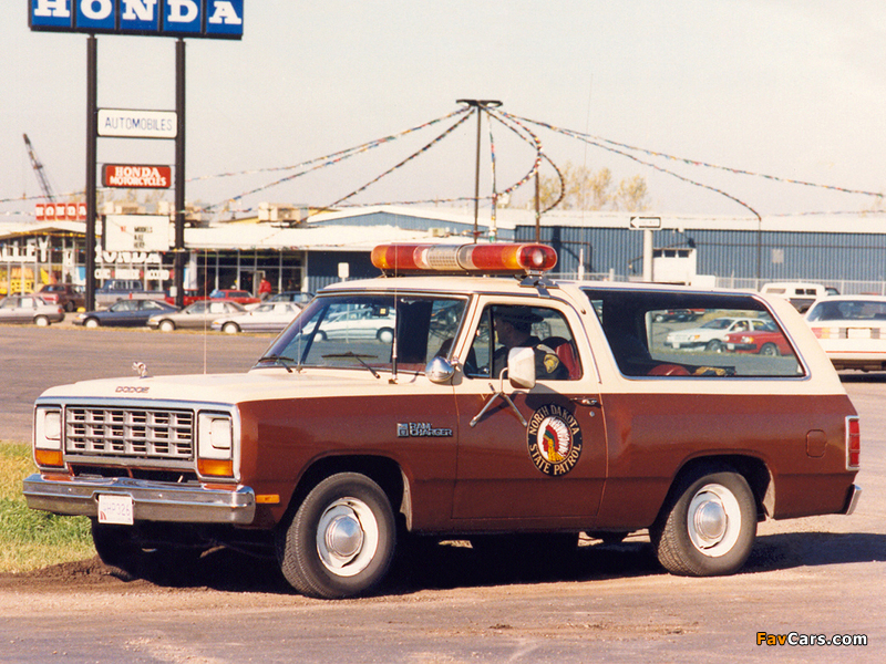 Photos of Dodge Ramcharger Patrol Car 1984 (800 x 600)
