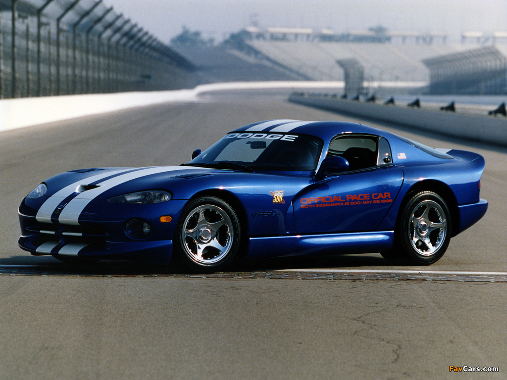 Pictures of Dodge Viper GTS Indy 500 Pace Car 1996 (1024 x 768)