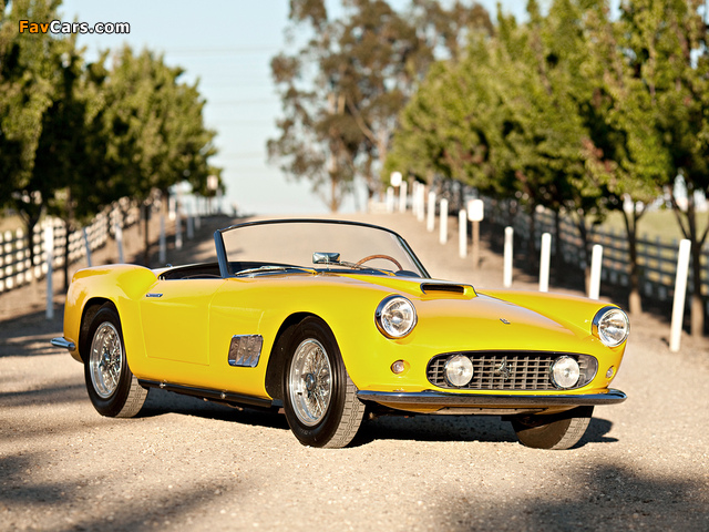 Ferrari 250 GT SWB California Spyder (open headlights) 1960–63 wallpapers (640 x 480)