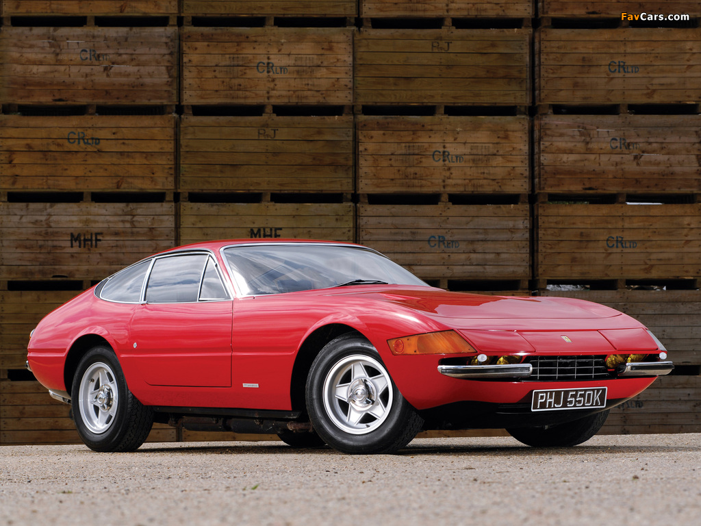 Ferrari 365 GTB/4 Daytona UK-spec 1971–73 wallpapers (1024 x 768)