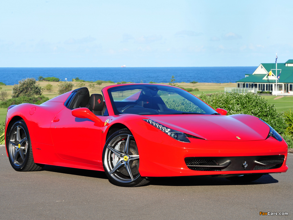 Images of Ferrari 458 Spider AU-spec 2012 (1024 x 768)