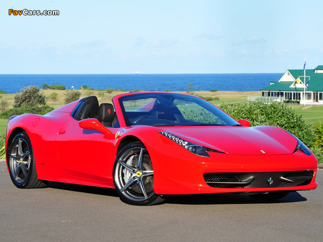 Images of Ferrari 458 Spider AU-spec 2012 (640 x 480)