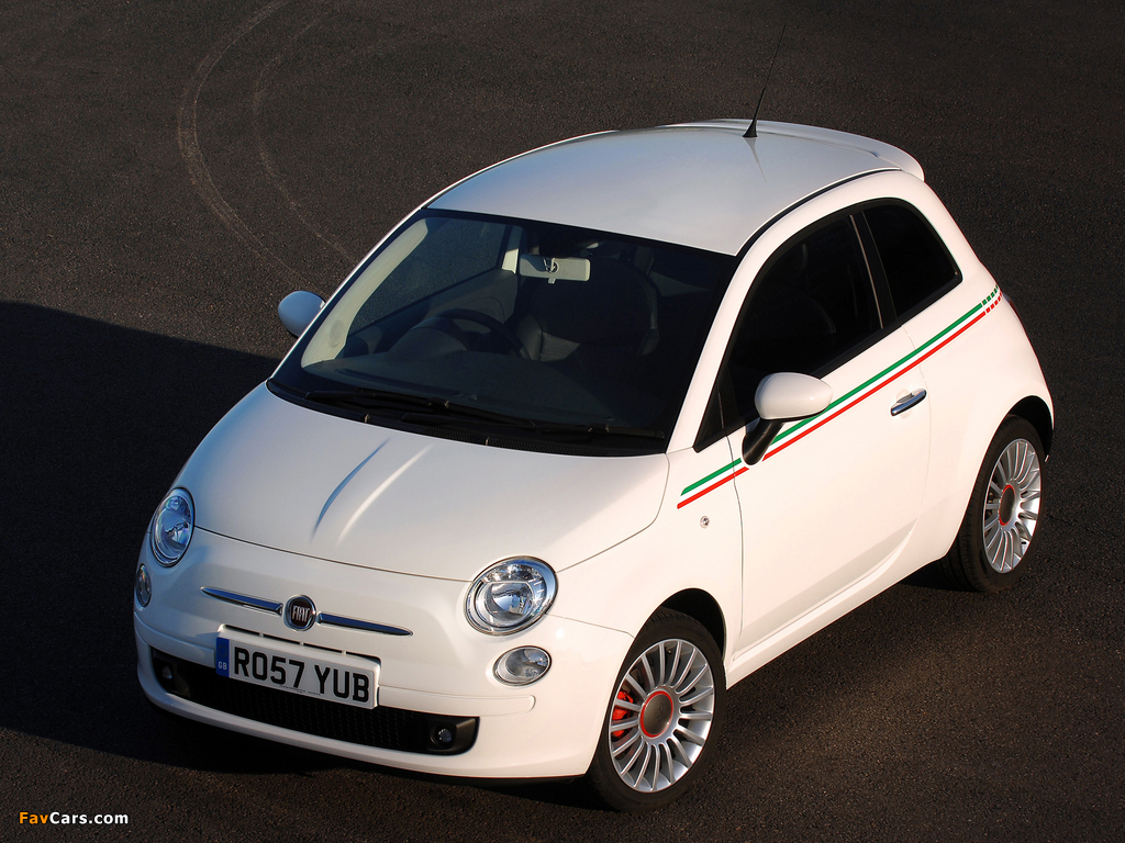 Fiat 500 UK-spec 2008 photos (1024 x 768)