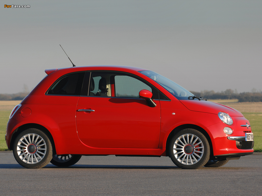 Fiat 500 UK-spec 2008 photos (1024 x 768)