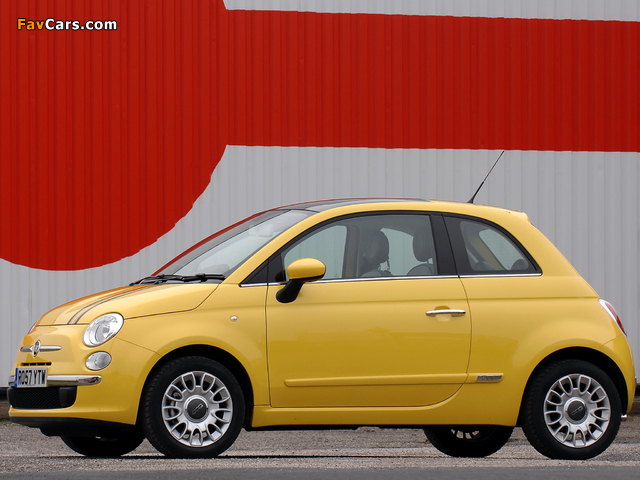 Fiat 500 UK-spec 2008 wallpapers (640 x 480)