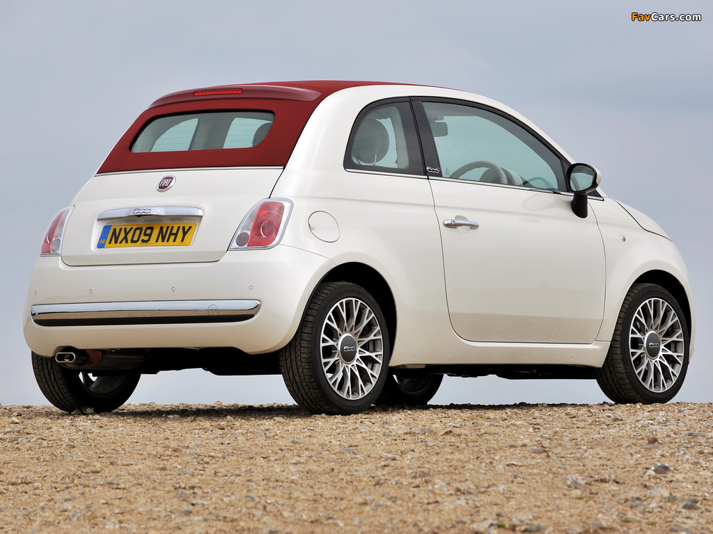 Fiat 500C UK-spec 2009 images (1024 x 768)