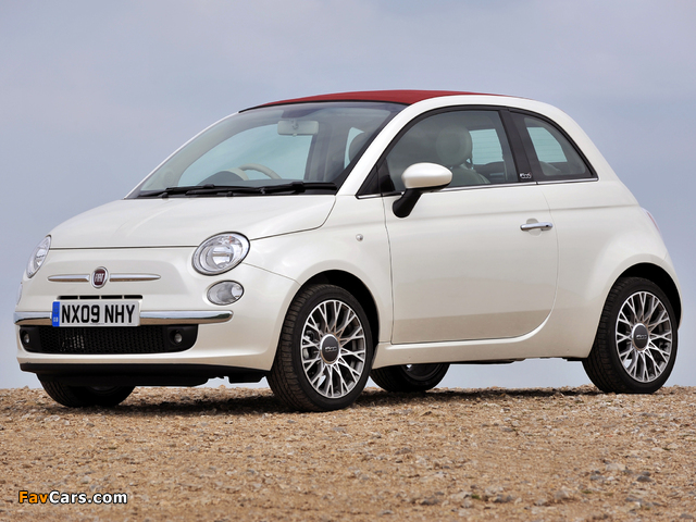 Fiat 500C UK-spec 2009 photos (640 x 480)