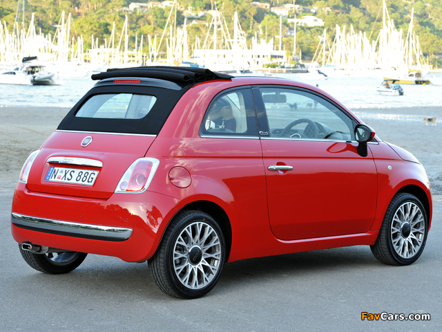 Fiat 500C AU-spec 2010 photos (640 x 480)