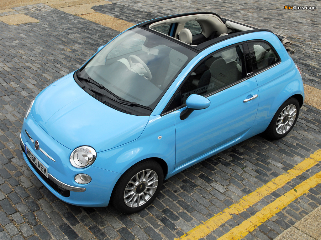 Fiat 500C TwinAir UK-spec 2010 pictures (1024 x 768)