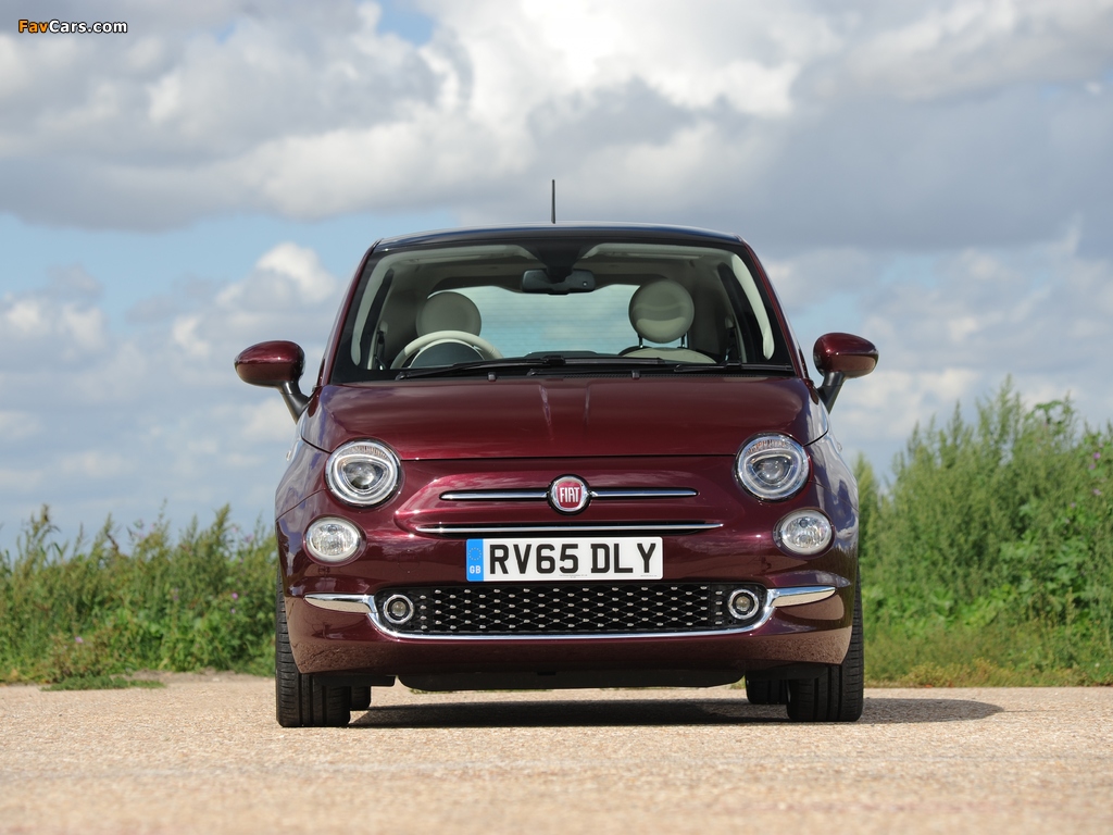 Fiat 500 UK-spec (312) 2015 photos (1024 x 768)