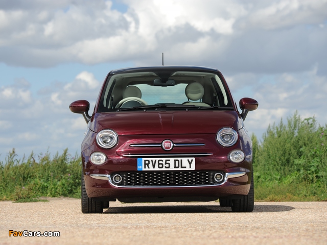 Fiat 500 UK-spec (312) 2015 photos (640 x 480)