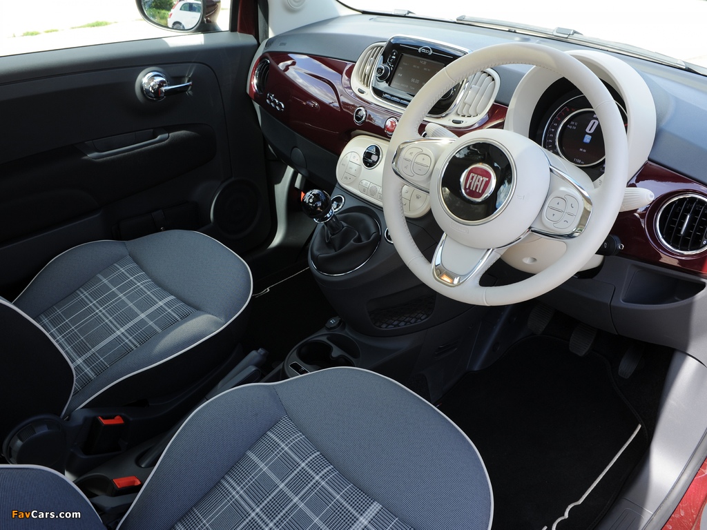 Fiat 500 UK-spec (312) 2015 pictures (1024 x 768)