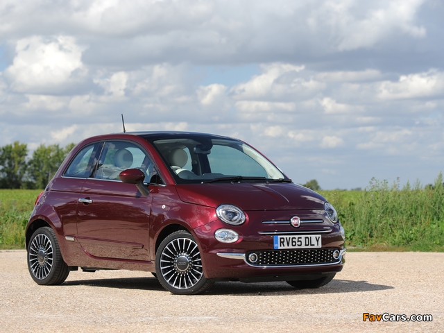Fiat 500 UK-spec (312) 2015 pictures (640 x 480)