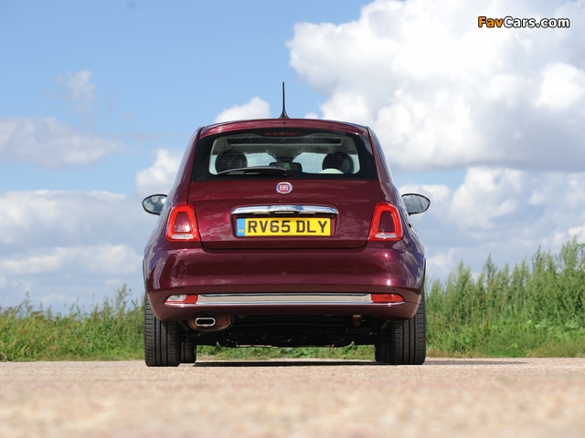 Images of Fiat 500 UK-spec (312) 2015 (640 x 480)