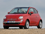 Photos of Fiat 500C UK-spec 2009