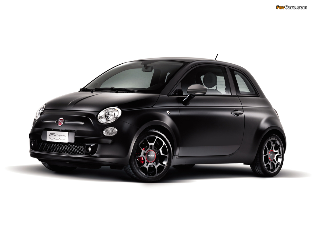 Photos of Fiat 500 Matt Black 2010–12 (1024 x 768)