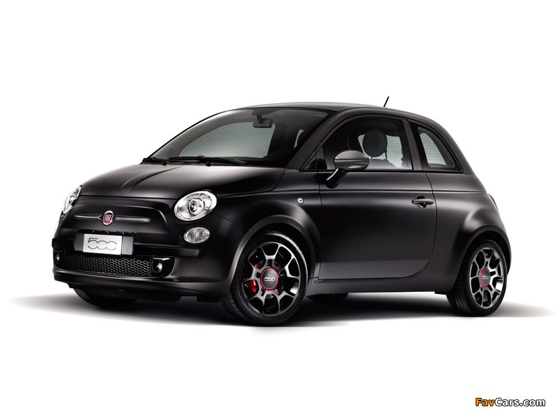 Photos of Fiat 500 Matt Black 2010–12 (800 x 600)