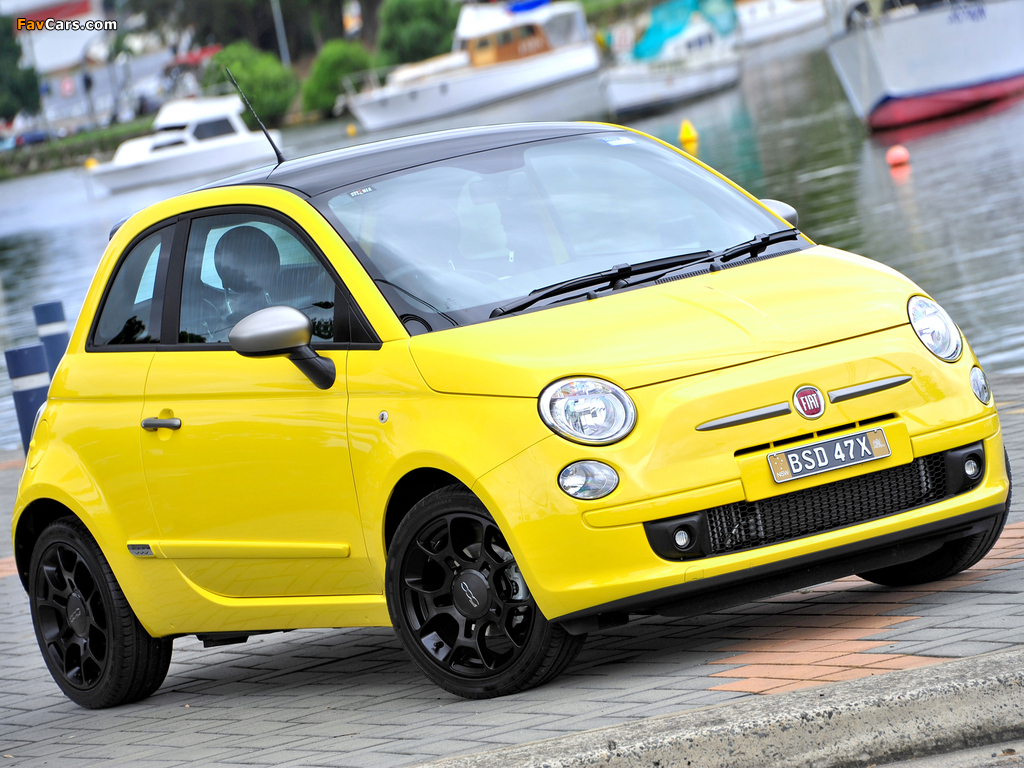 Pictures of Fiat 500 TwinAir Plus AU-spec 2012 (1024 x 768)