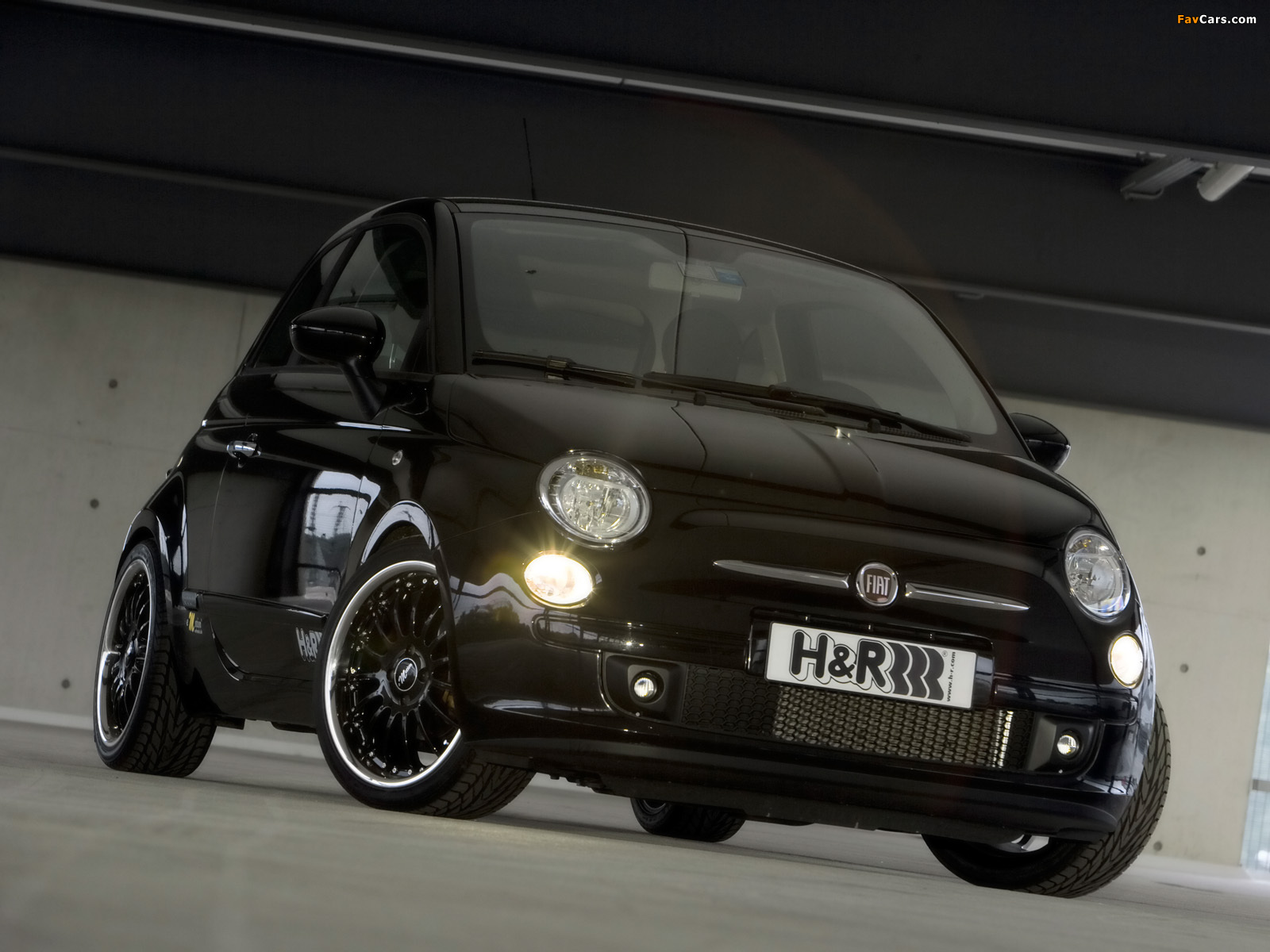 H&R Fiat 500 2008 wallpapers (1600 x 1200)