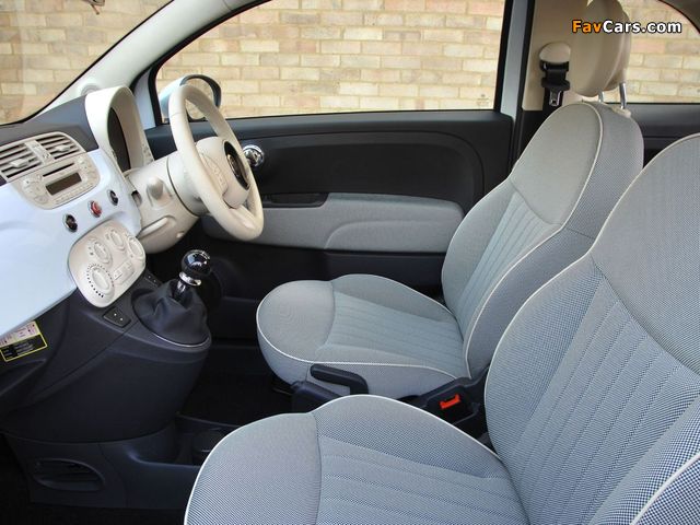 Fiat 500 UK-spec 2008 wallpapers (640 x 480)