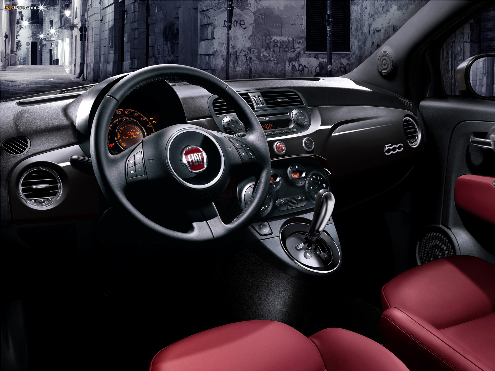 Fiat 500 Matt Black 2010–12 wallpapers (1600 x 1200)