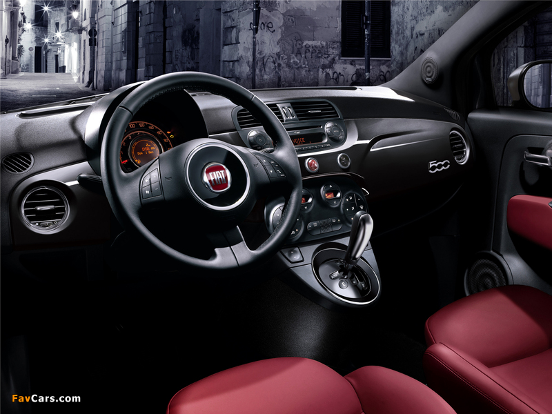 Fiat 500 Matt Black 2010–12 wallpapers (800 x 600)