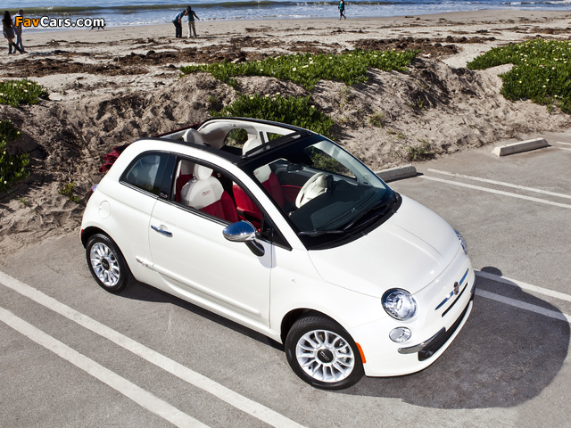 Fiat 500C Lounge US-spec 2011 wallpapers (640 x 480)