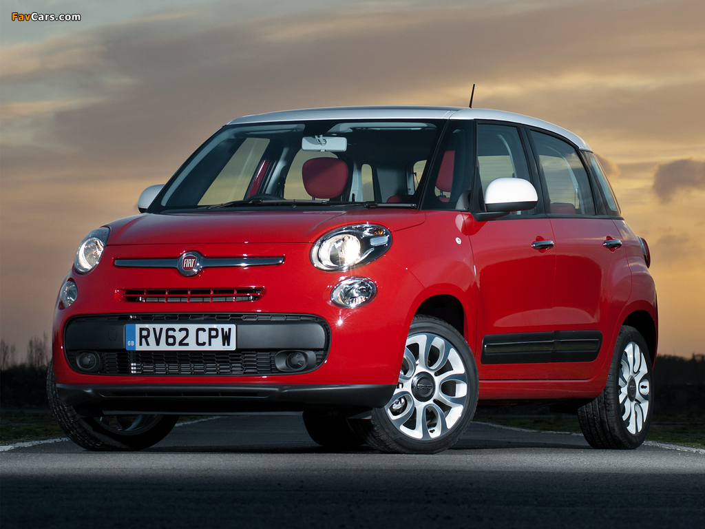 Fiat 500L UK-spec (330) 2013 wallpapers (1024 x 768)