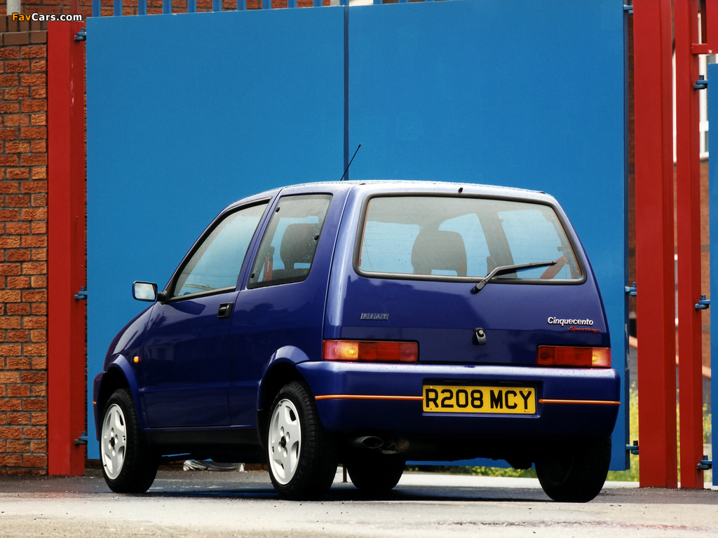 Fiat Cinquecento Sporting UK-spec (170) 1995–98 pictures (1024 x 768)