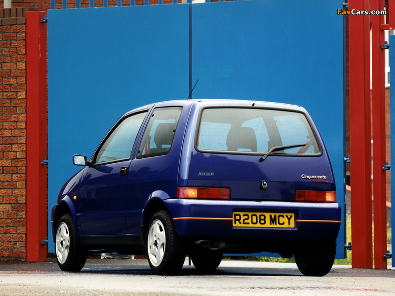 Fiat Cinquecento Sporting UK-spec (170) 1995–98 pictures (800 x 600)